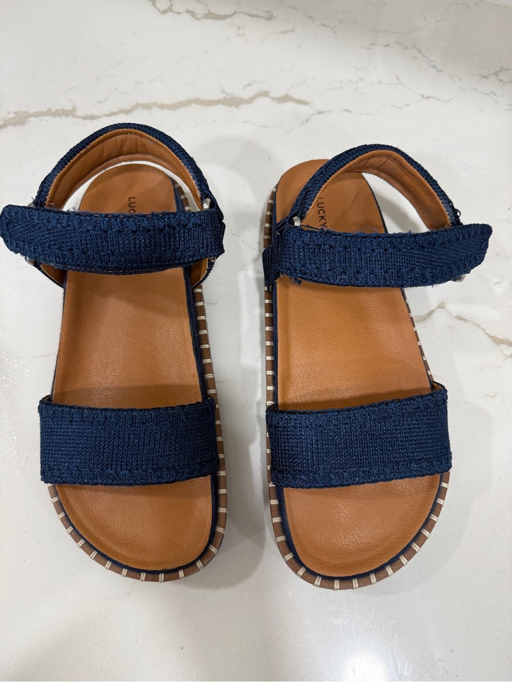 New Lucky Brand Navy Women's Sandals Sz 7.5